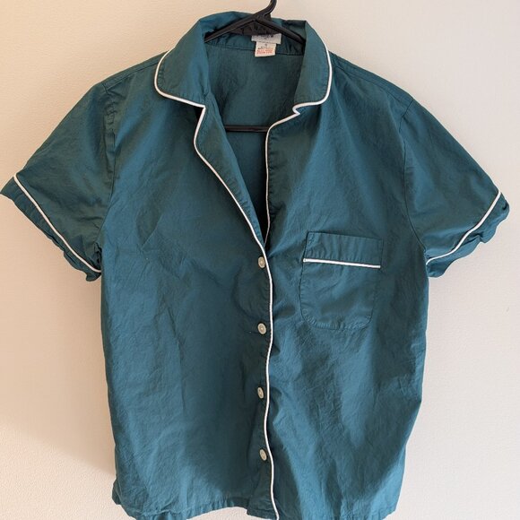 J.Crew Pajama Set – Green (Shirt & Shorts) - Picture 2 of 11